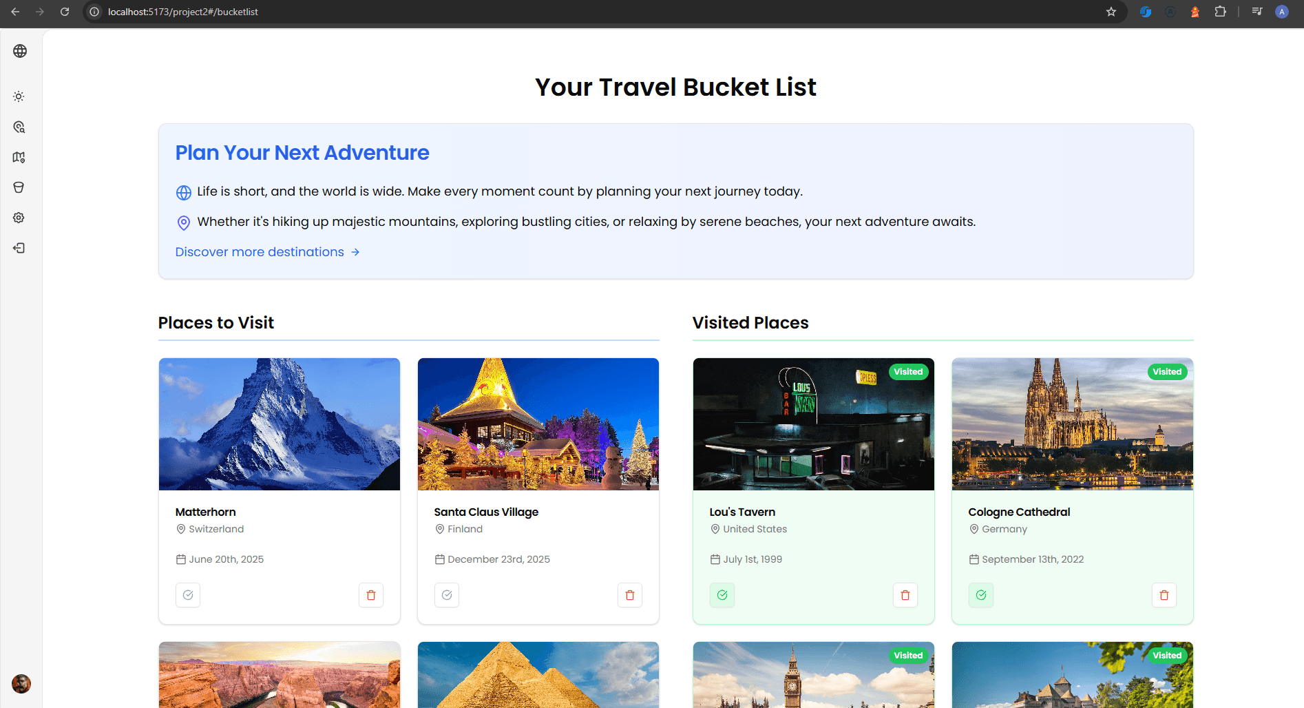 Bucketlist