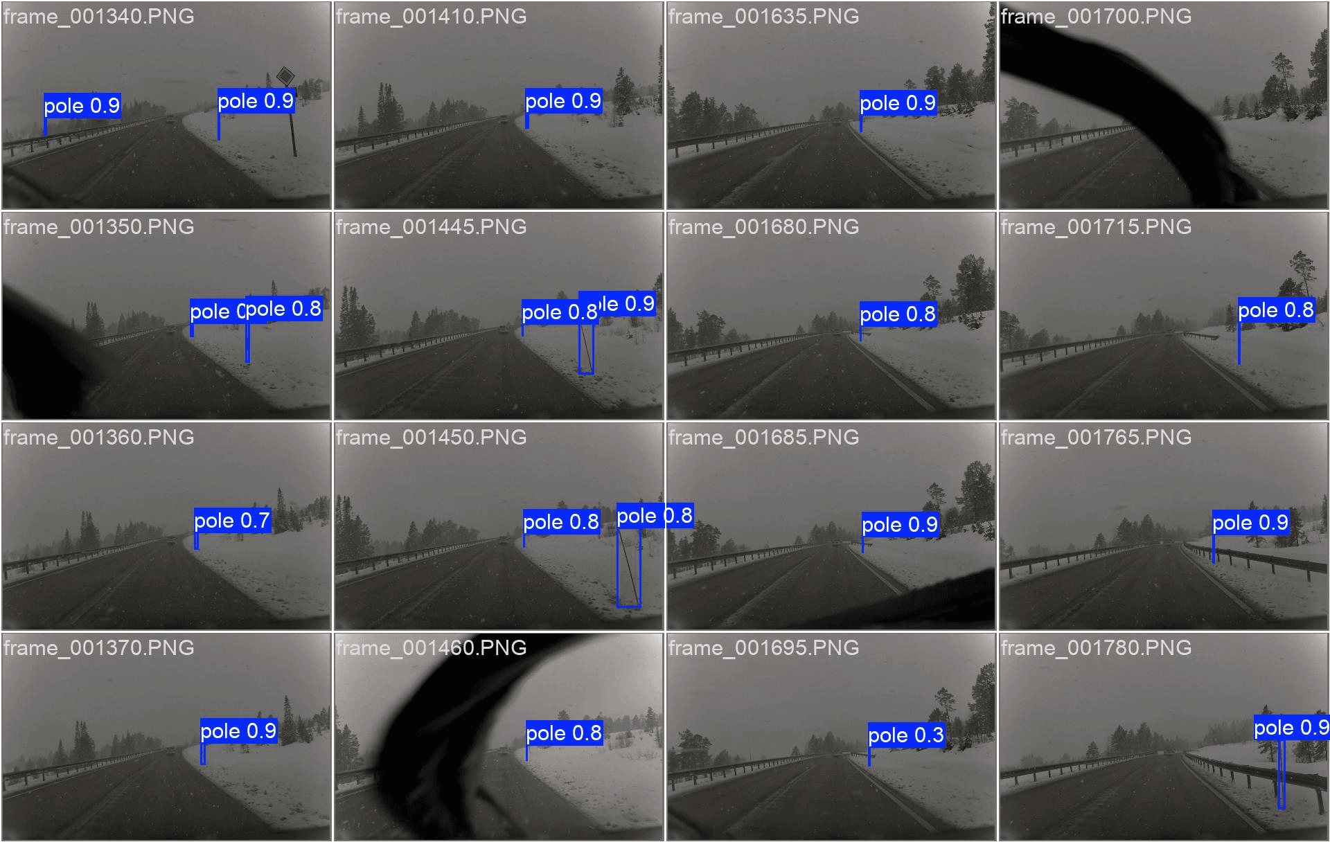 Snowpole Detection